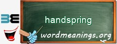 WordMeaning blackboard for handspring